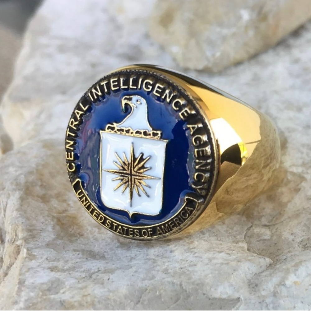 HIGHLY SOUGHT-AFTER AND VERY COLLECTABLE 24k GOLD ELECTROPLATED CIA RING